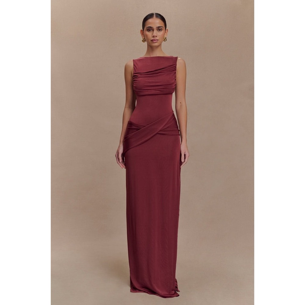 Meshki Burgundy Maxi Dress